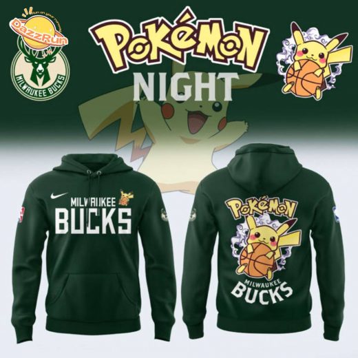 Limited Edition Milwaukee Bucks x Pokémon Night Hoodie 2025