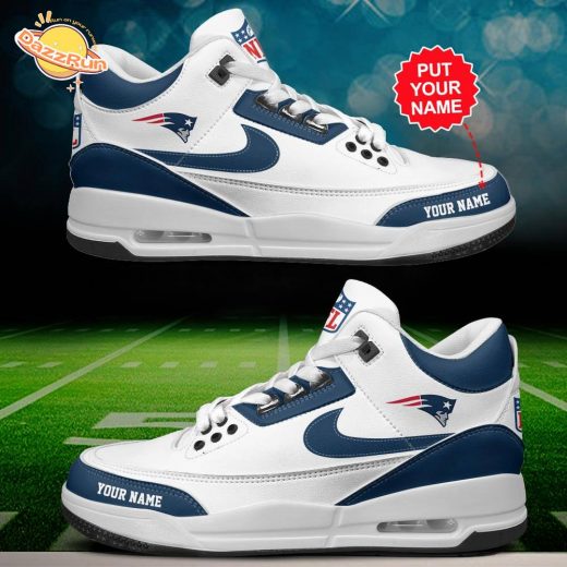 New England Patriots Air Jordan 3 Shoes Personalized – Custom Team Shoes