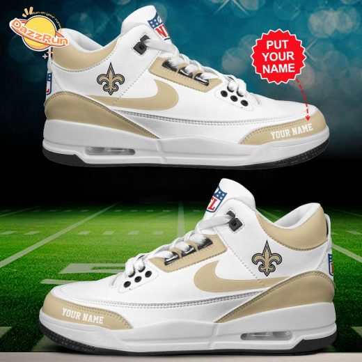 New Orleans Saints Air Jordan 3 Shoes Personalized – Custom Fan Edition Sneakers