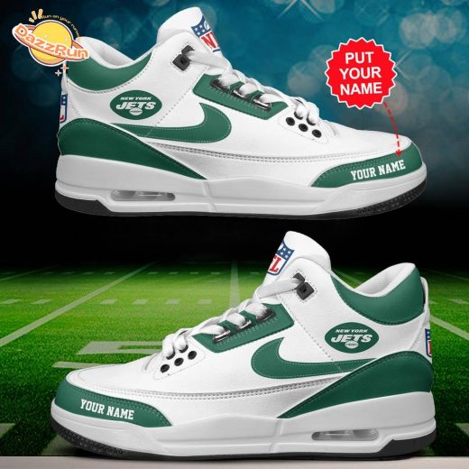 New York Jets Air Jordan 3 Shoes Personalized – Custom Team Sneakers