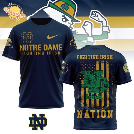 Notre Dame Fighting Irish 3D Football Shirt Limited Edition