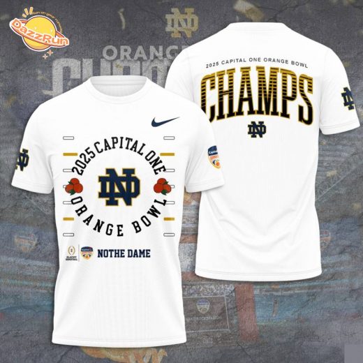 Notre Dame Fighting Irish 3D Football T-shirt 2025