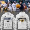 Notre Dame Fighting Irish Football NCAA Under Armour Orange Bowl Champions Navy Hoodie 2025