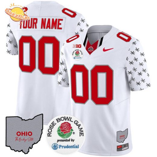 Ohio State Buckeyes Rose Bowl Vapor Limited Custom White Jersey – Official Team Apparel