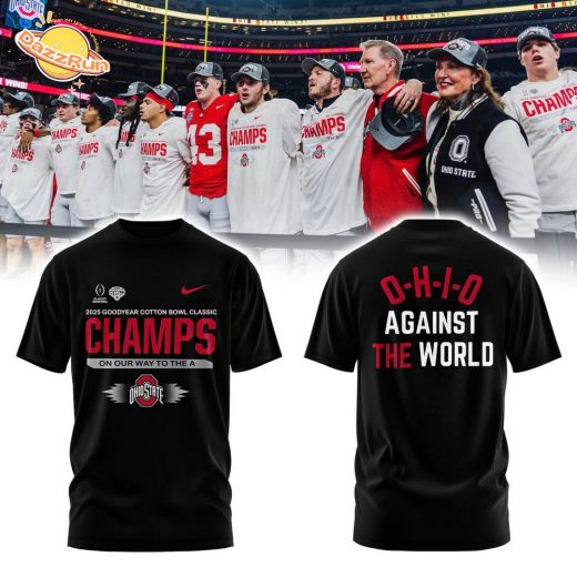 Ohio State Cotton Bowl Champs 2025 Black T-Shirt – Official College Apparel