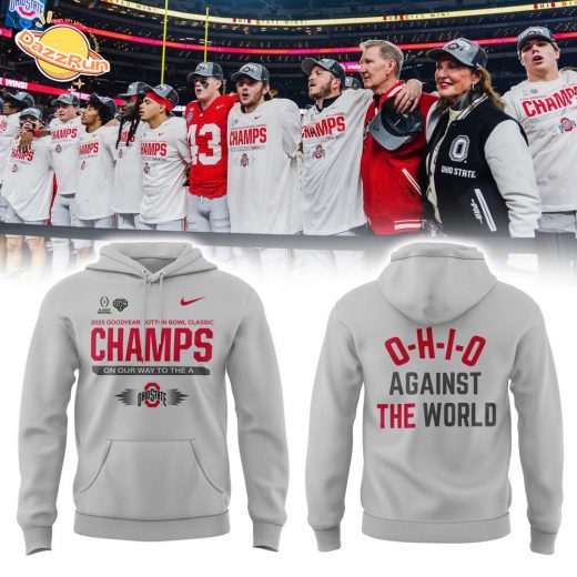 Ohio State Cotton Bowl Champs 2025 Grey Club Fleece Hoodie – Official Champion