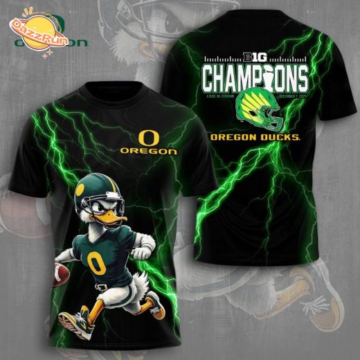 Oregon Ducks Football Big Champions 3D T-shirt – Rose Bowl Limited Edition