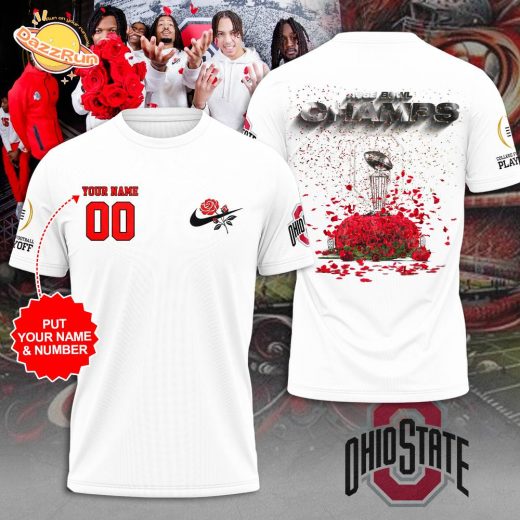 Personalized Ohio State Buckeyes Rose Bowl Champs 3D T-shirt – Custom Fan Gear