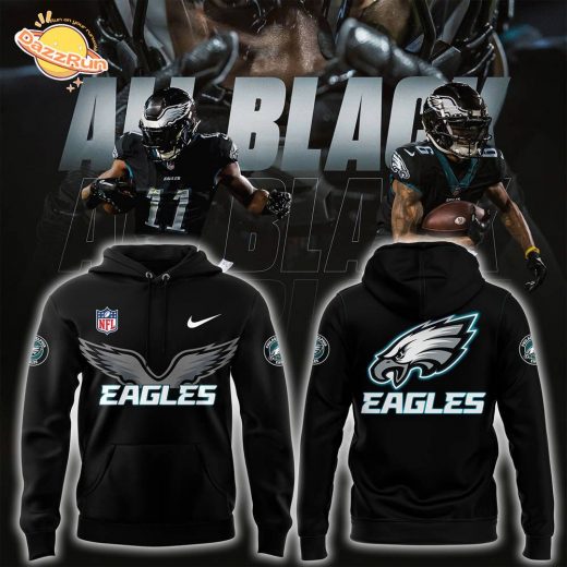 Philadelphia Eagles 2024 New “All Black” Hoodie