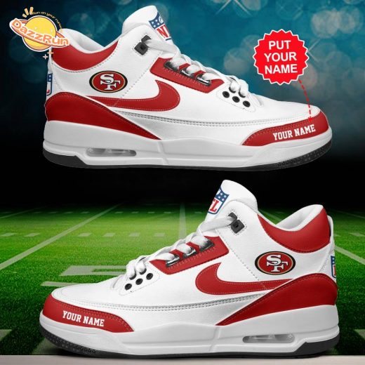 San Francisco 49ers Air Jordan 3 Shoes Personalized – Custom Team Sneakers