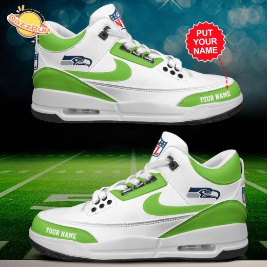 Seattle Seahawks Air Jordan 3 Shoes Personalized – Custom Fan Sneakers