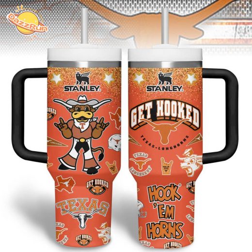 Texas Longhorn 40oz Tumbler with Handle – Premium Insulated Drinkware