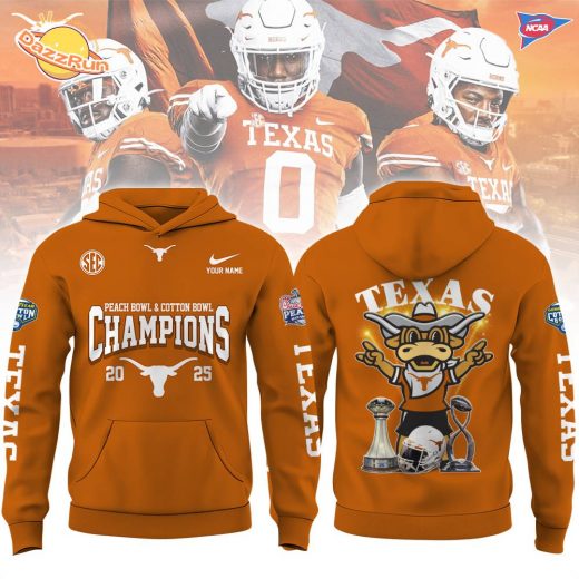 Texas Longhorns 3D Hoodie – 2025 Champion Edition