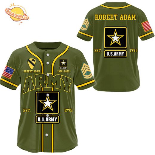 US Military Baseball Jersey – Custom All Branches Rank Division Name for Veterans