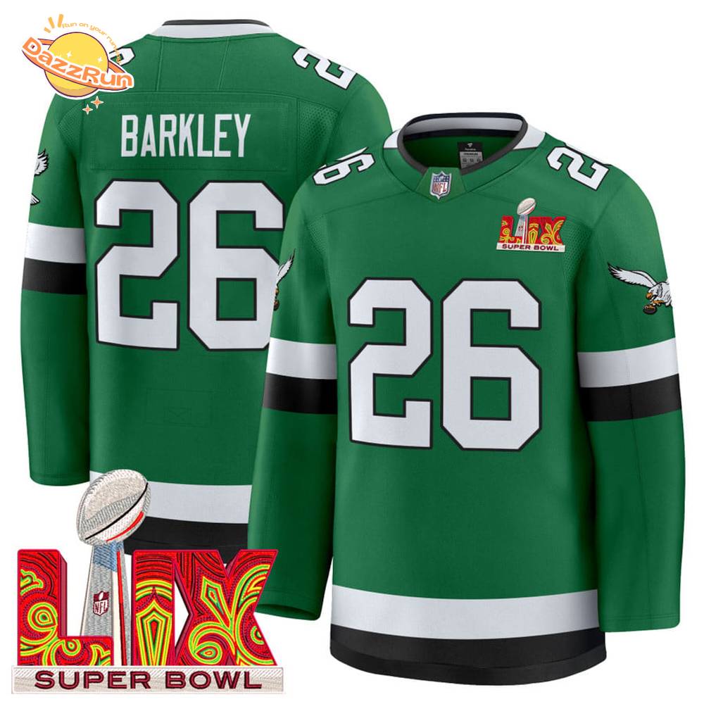 Eagles Kelly Green Hockey Premium NHL Jersey V2 Super Bowl Edition Eagles Kelly Green Hockey Premium NHL Jersey V2 Super Bowl Edition