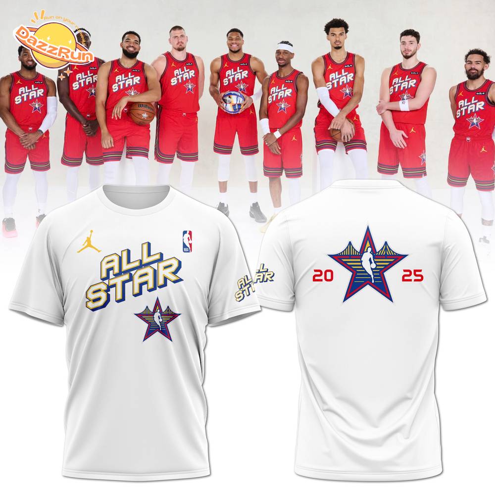 NBA All Stars Fashion Collection 2025 Season White T-Shirt - Limited Edition NBA Shirt NBA All Stars Fashion Collection 2025 Season White T-Shirt - Limited Edition NBA Shirt