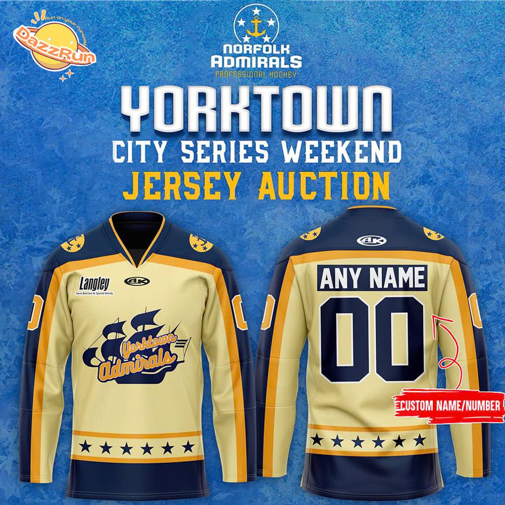 Norfolk Admirals x Yorktown City Series NHL Jersey Limited Edition Norfolk Admirals x Yorktown City Series NHL Jersey Limited Edition