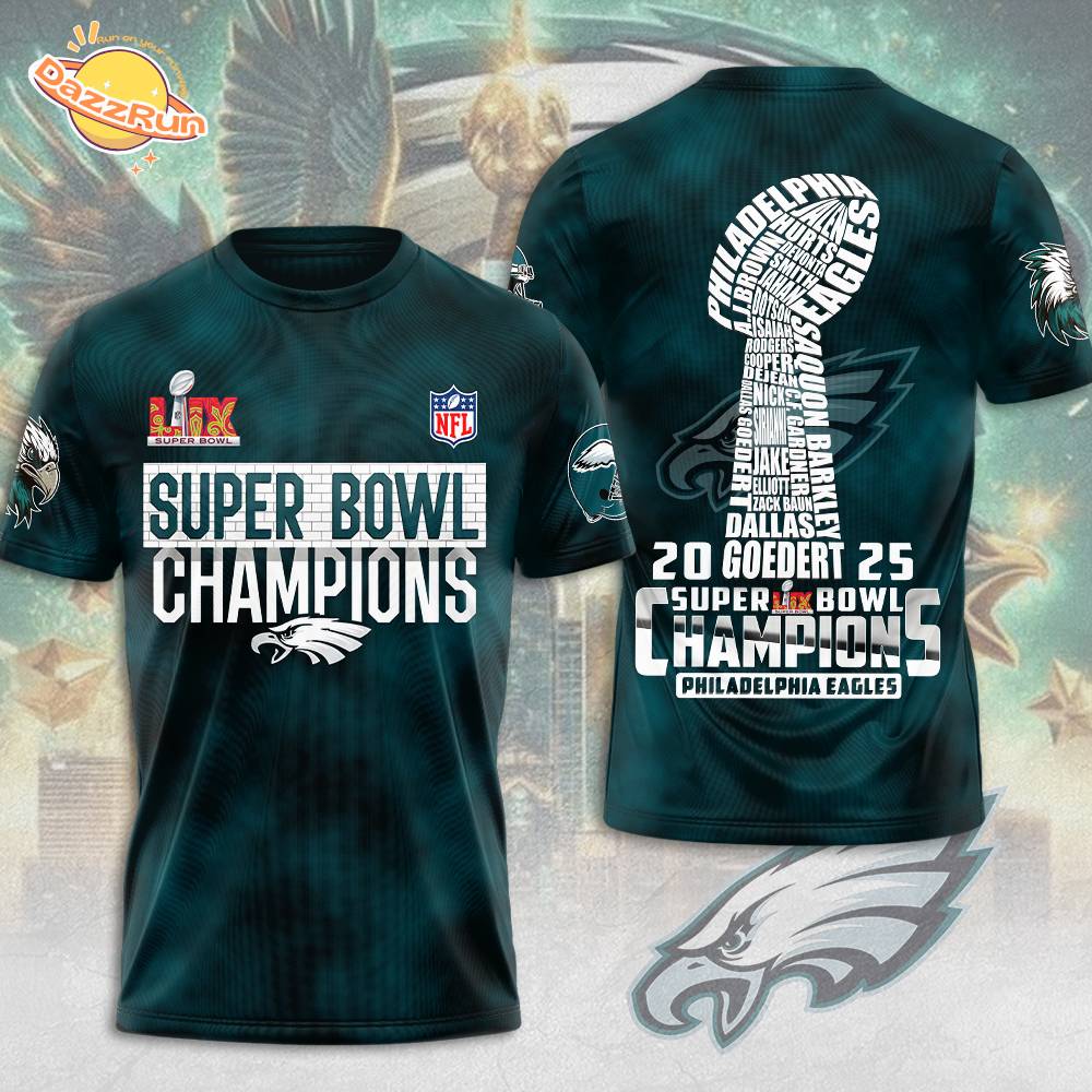 Philadelphia Eagles Super Bowl Champion 3D T-shirt – Limited Edition 2025 Philadelphia Eagles Super Bowl Champion 3D T-shirt – Limited Edition 2025