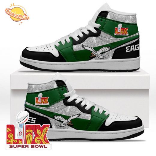 Philadelphia Eagles Super Bowl LIX Kelly Green AJ1 Sneakers Limited Edition