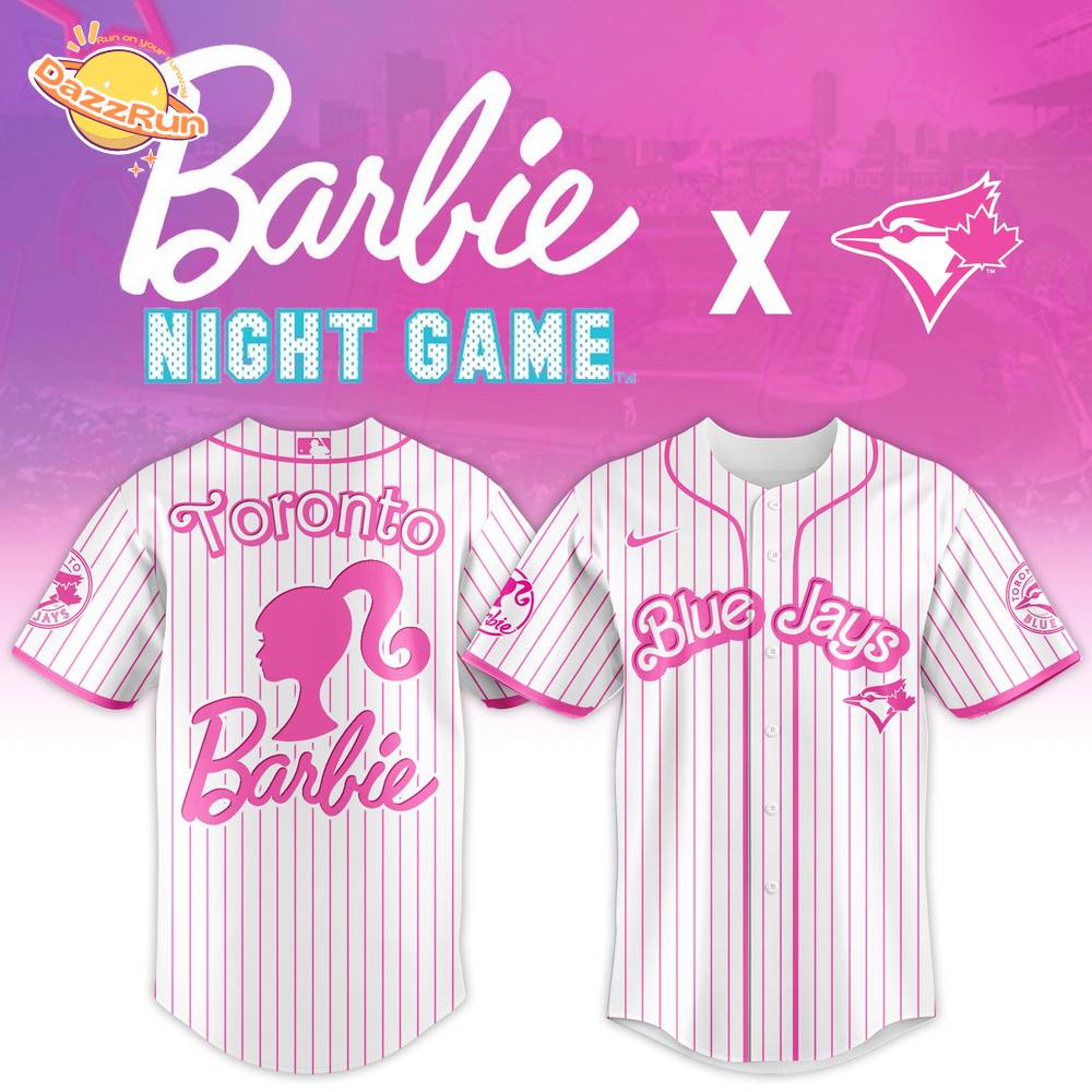 Toronto Blue Jays MLB x Barbie Night Game Limited Edition Baseball Jersey 2025 Toronto Blue Jays MLB x Barbie Night Game Limited Edition Baseball Jersey 2025