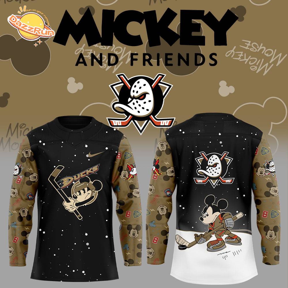 Anaheim Ducks Mickey & Friends Uniform Hockey Jersey Anaheim Ducks Mickey & Friends Uniform Hockey Jersey