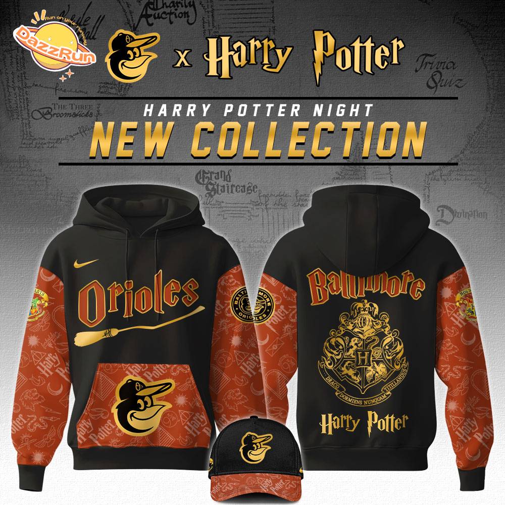 Baltimore Orioles MLB x Harry Potter Night Game Limited Edition Hoodie 2025 Baltimore Orioles MLB x Harry Potter Night Game Limited Edition Hoodie 2025