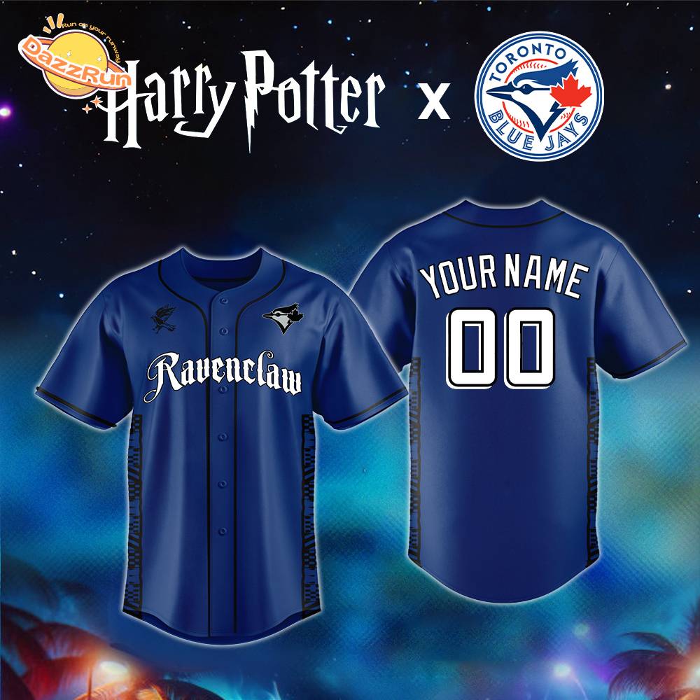 Harry Potter x Toronto Blue Jays MLB “Ravenclaw” Personalized Baseball Jersey Harry Potter x Toronto Blue Jays MLB “Ravenclaw” Personalized Baseball Jersey