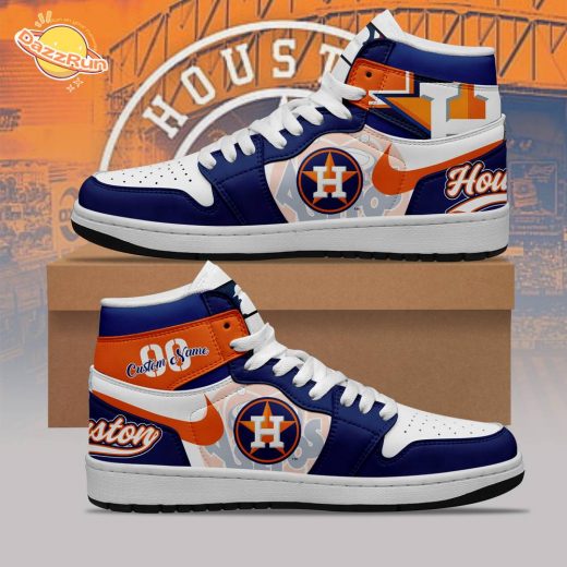 Houston Astros Team Official Air Jordan 1 Custom Name Shoes 2025