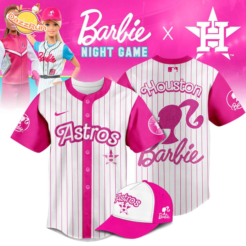 Houston Astros x Barbie Night Game Baseball Jersey Limited Edition 2025 Houston Astros x Barbie Night Game Baseball Jersey Limited Edition 2025