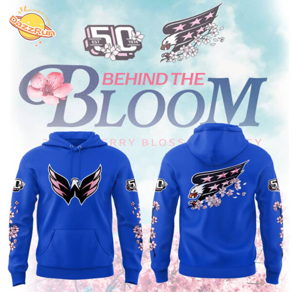 Limited Edition Washington Capitals “Behind The Blossom” Blue Hoodie Limited Edition Washington Capitals “Behind The Blossom” Blue Hoodie