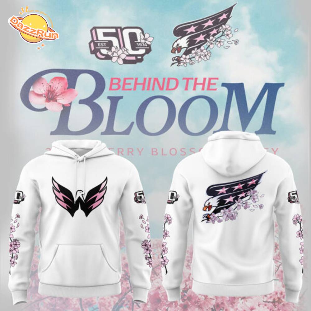 Limited Edition Washington Capitals “Behind The Blossom” White Hoodie Limited Edition Washington Capitals “Behind The Blossom” White Hoodie