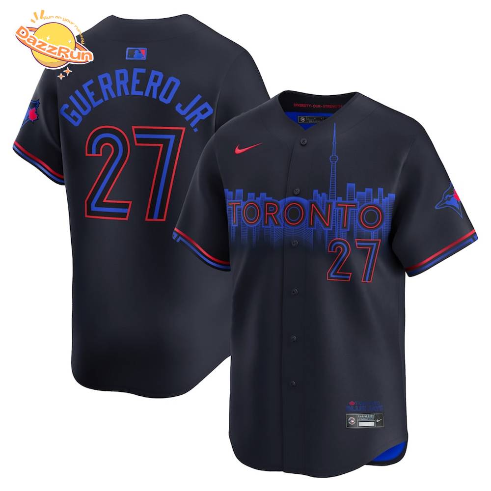 Men’s Toronto Blue Jays Vladimir Guerrero Jr. Nike Black 2024 City Connect Limited Player Jersey Men’s Toronto Blue Jays Vladimir Guerrero Jr. Nike Black 2024 City Connect Limited Player Jersey