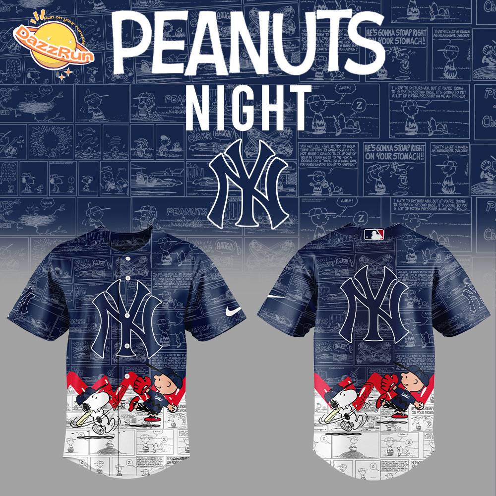New York Yankees x Peanuts 75th Anniversary Jersey 2025 MLB Special Edition New York Yankees x Peanuts 75th Anniversary Jersey 2025 MLB Special Edition