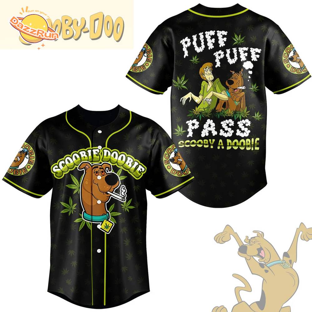 Pass Scooby a Doobie 3D Baseball Jersey Pass Scooby a Doobie 3D Baseball Jersey