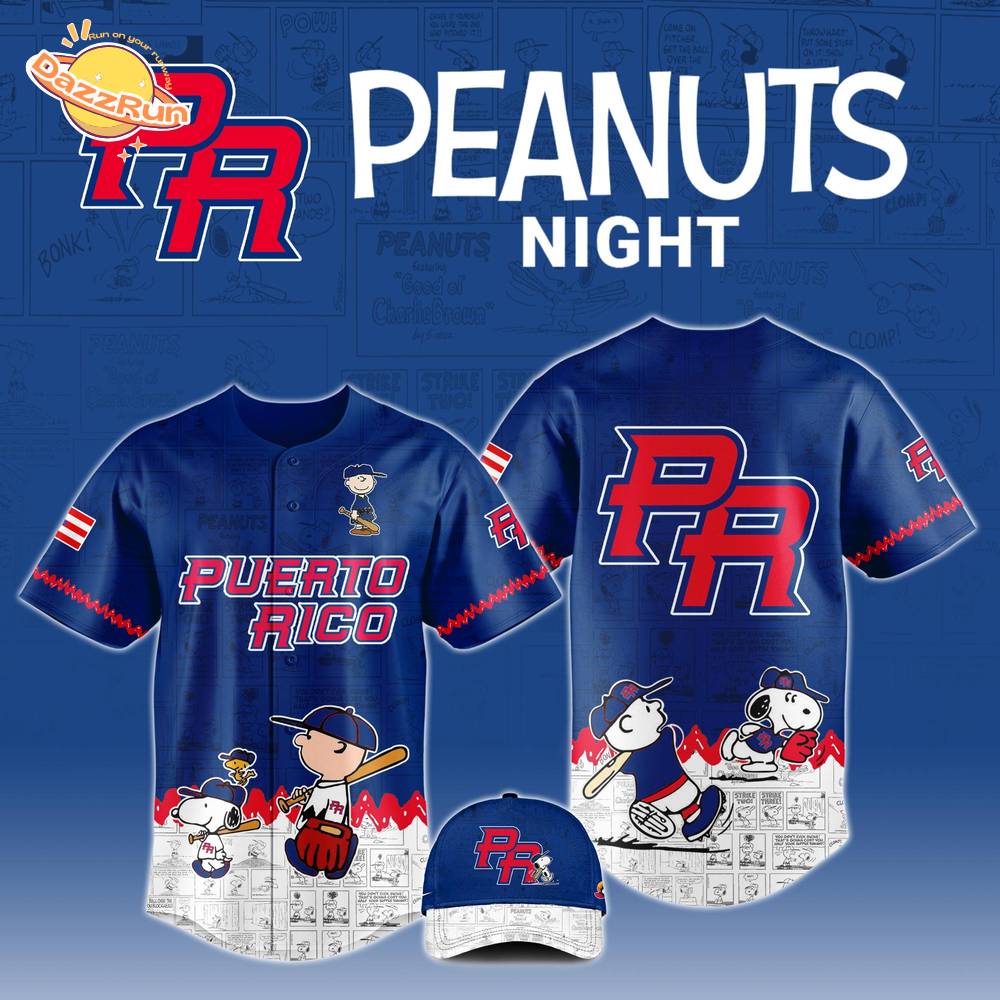 Puerto Rico Baseball x Peanuts Night Game Limited Edition baseball Jersey 2025 Puerto Rico Baseball x Peanuts Night Game Limited Edition baseball Jersey 2025