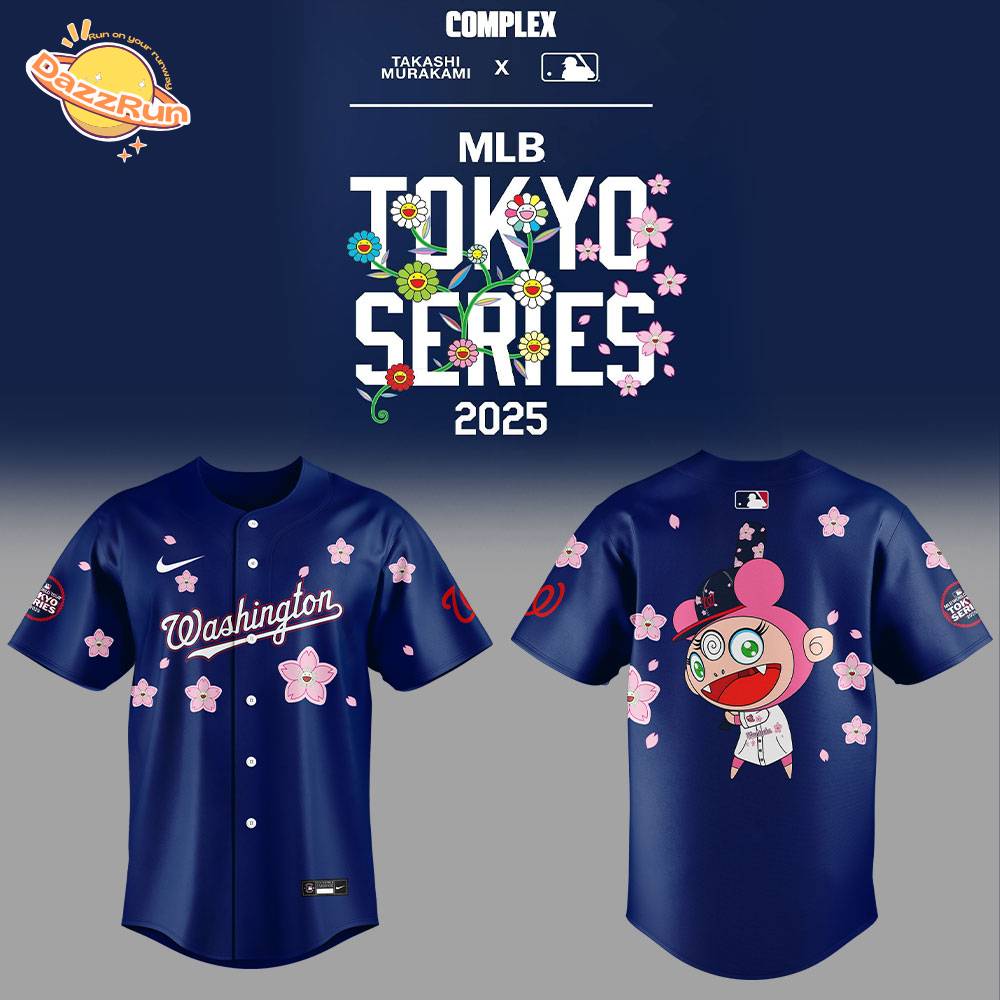 Washington Nationals x Takashi Murakami MLB World Tour Tokyo Series Baseball Jersey 2025 Washington Nationals x Takashi Murakami MLB World Tour Tokyo Series Baseball Jersey 2025