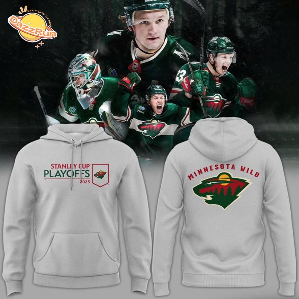 2025 Stanley Cup Playoffs Minnesota Wild Gray Hoodie 2025 Stanley Cup Playoffs Minnesota Wild Gray Hoodie