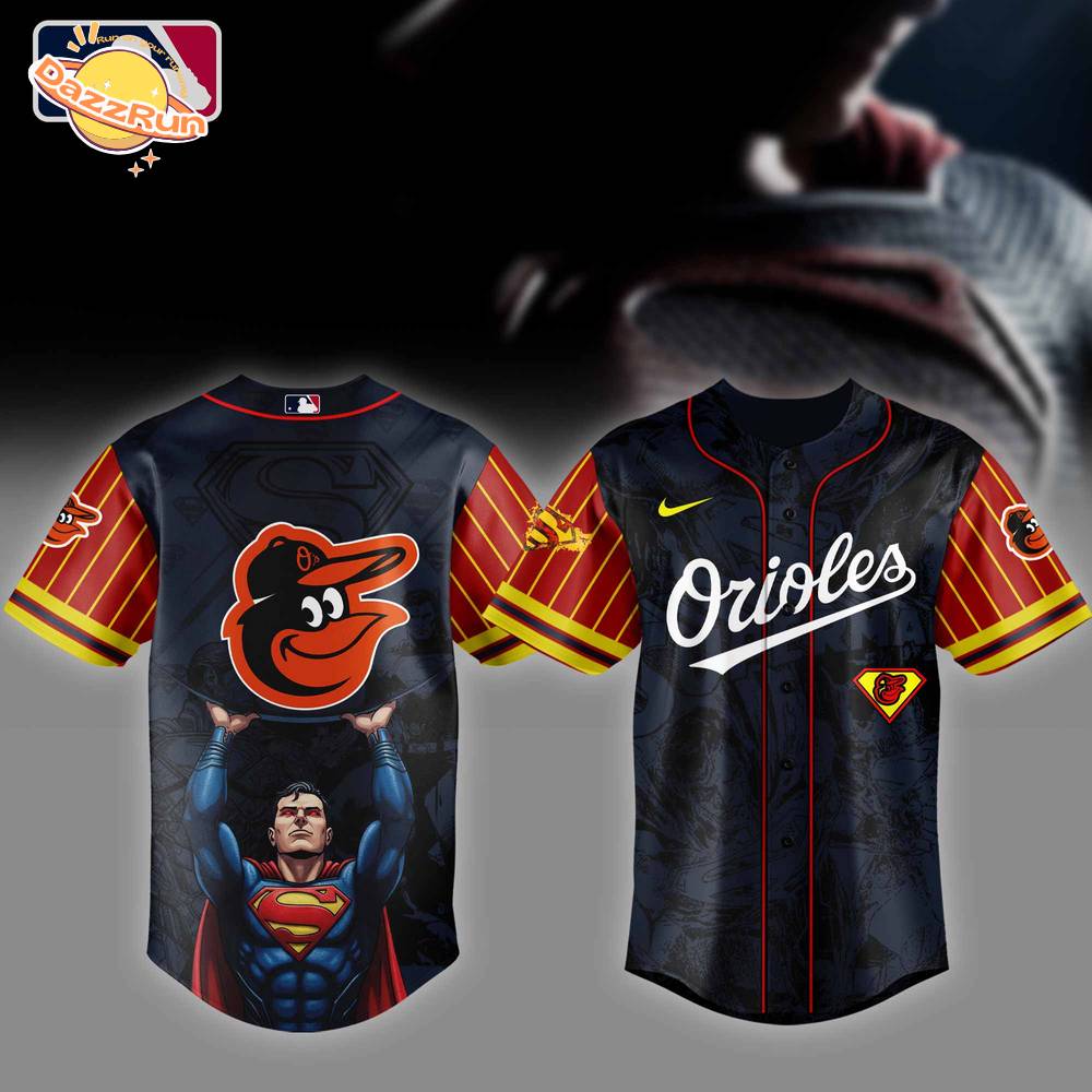 Baltimore Orioles MLB x Superman Baseball Jersey Editions Limited 2025 Baltimore Orioles MLB x Superman Baseball Jersey Editions Limited 2025