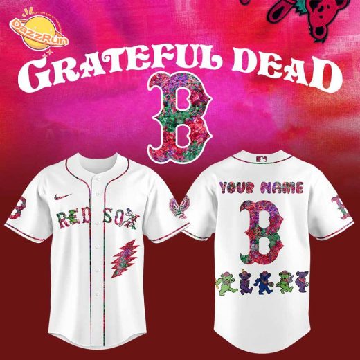 Boston Red Sox Grateful Dead Night Jersey Custom Name For Fans