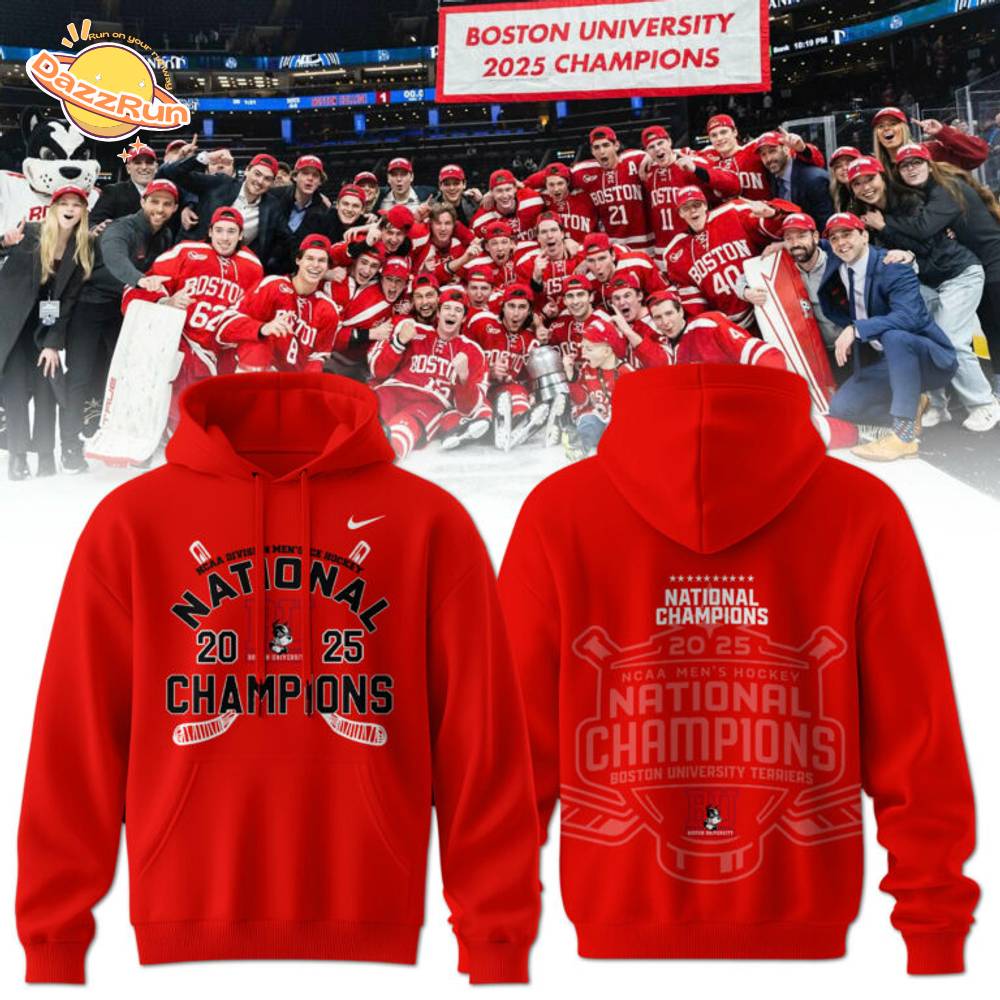 Boston University Terriers men’s ice hockey National Champions 2025 Hoodie Boston University Terriers men’s ice hockey National Champions 2025 Hoodie