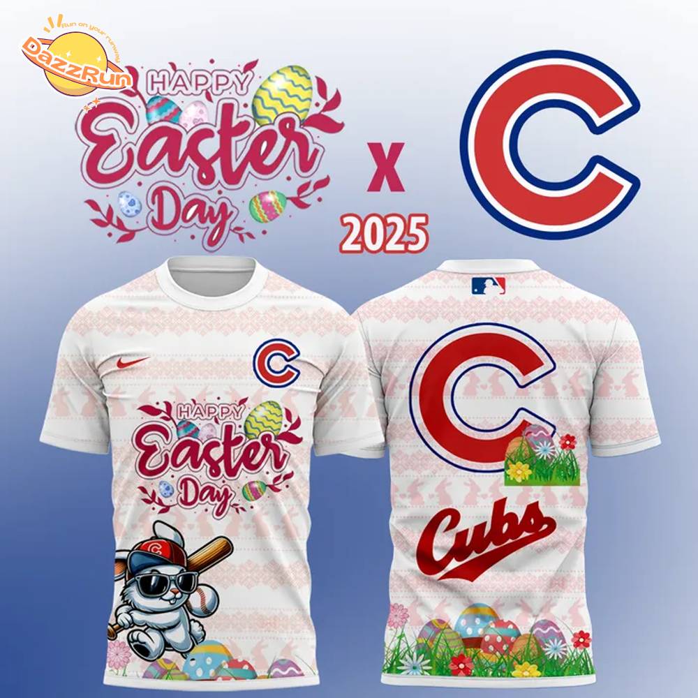 Chicago Cubs Happy Easter 2025 Tshirt Chicago Cubs Happy Easter 2025 Tshirt