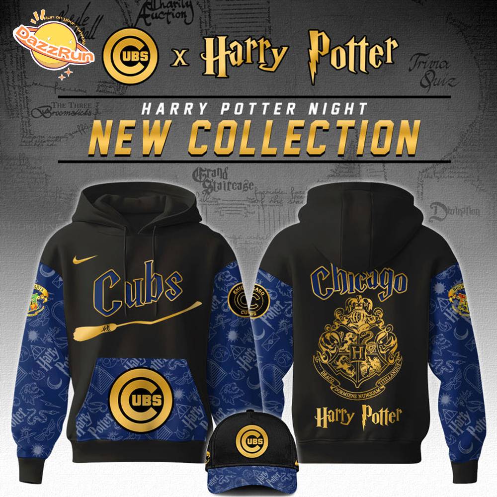 Chicago Cubs x Harry Potter Night Hoodie Editions Limited Chicago Cubs x Harry Potter Night Hoodie Editions Limited