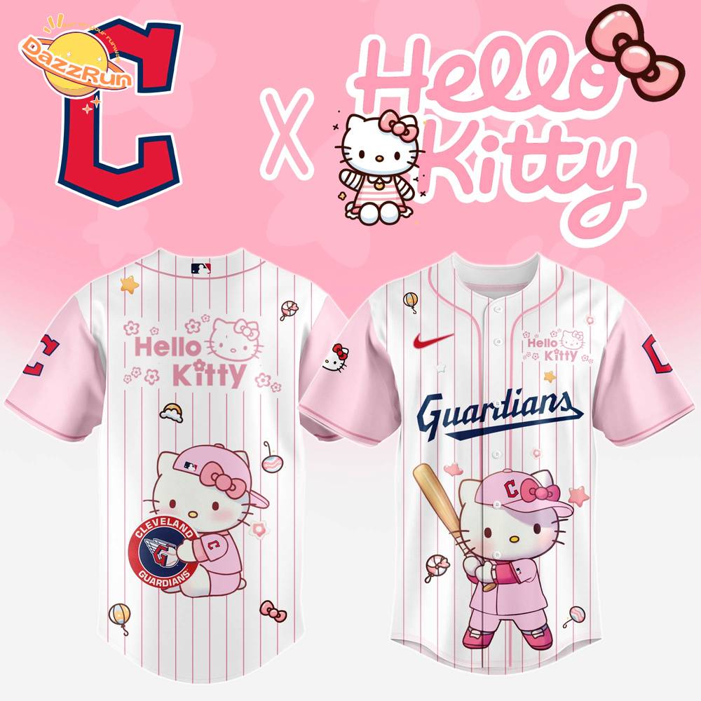 Cleveland Guardians x Hello Kitty Night 2025 Baseball Jersey Editions Limited Cleveland Guardians x Hello Kitty Night 2025 Baseball Jersey Editions Limited