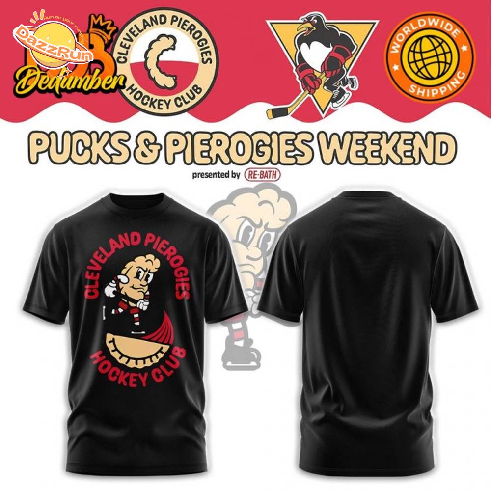 Cleveland Monsters Hockey Club Pucks & Pierogies Shirt Cleveland Monsters Hockey Club Pucks & Pierogies Shirt