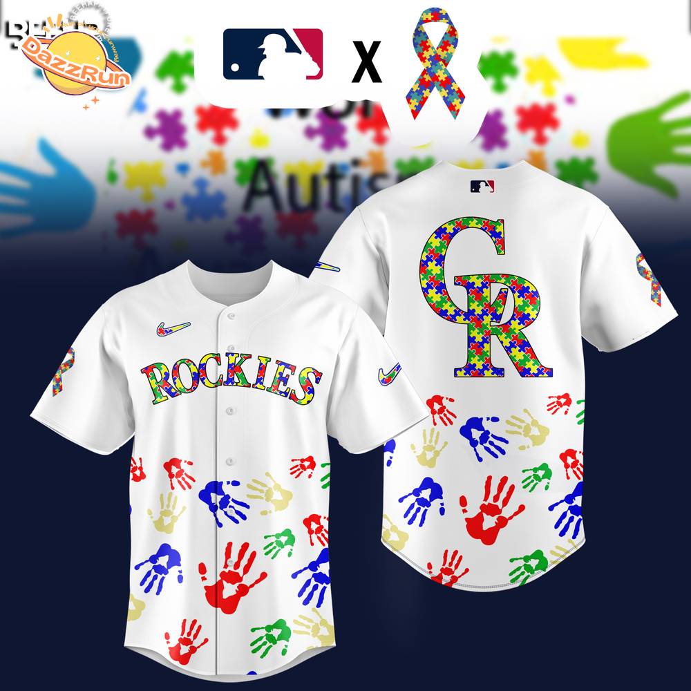 Colorado Rockies MLB Autism Awareness Special Edition 2025 baseball Jersey Colorado Rockies MLB Autism Awareness Special Edition 2025 baseball Jersey