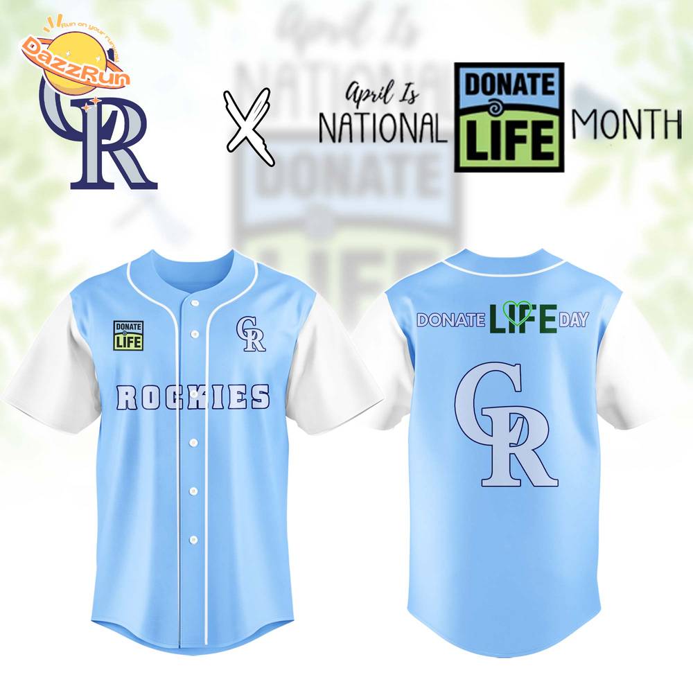 Colorado Rockies MLB x Donate Life Month Jersey Editions Limited Colorado Rockies MLB x Donate Life Month Jersey Editions Limited