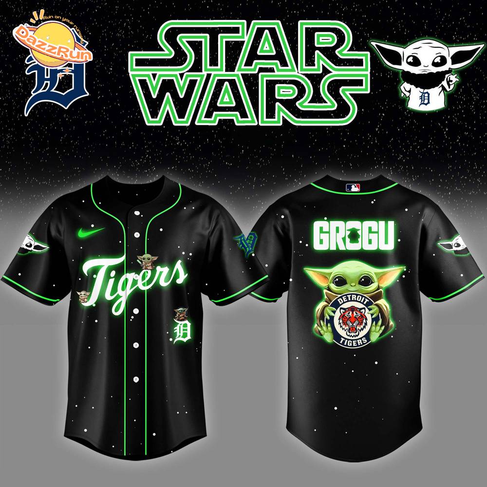 Detroit Tigers x Stars Wars Grogu Night Baseball Jersey Editions Limited Detroit Tigers x Stars Wars Grogu Night Baseball Jersey Editions Limited