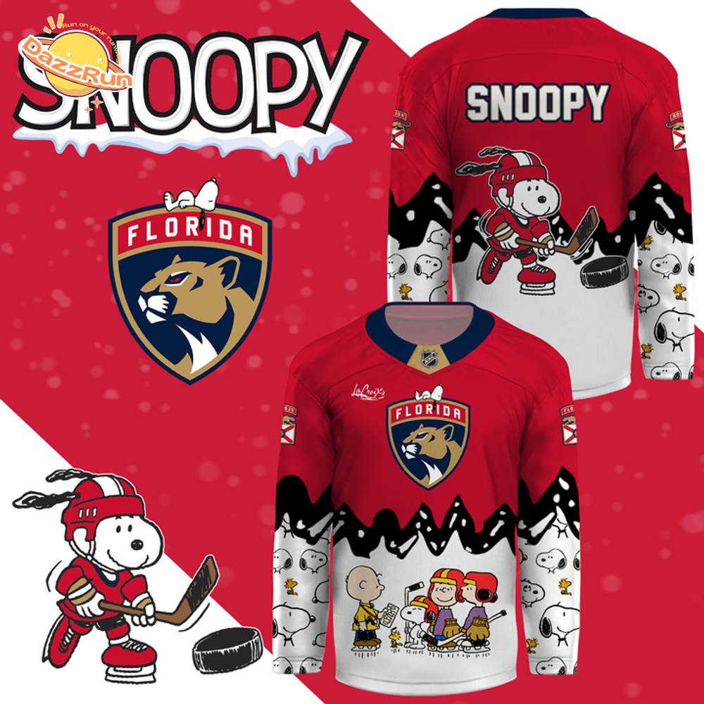 Florida Panthers x Peanut Night " Snoopy " Jersey 2025 Florida Panthers x Peanut Night " Snoopy " Jersey 2025