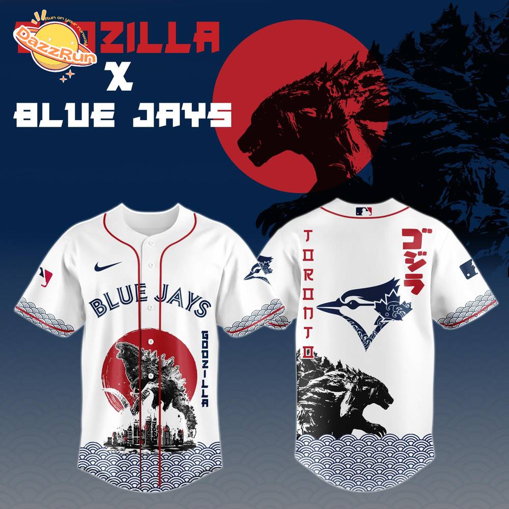 Godzilla x Toronto Blue Jays Japan Edition Baseball Jersey 2025 Godzilla x Toronto Blue Jays Japan Edition Baseball Jersey 2025