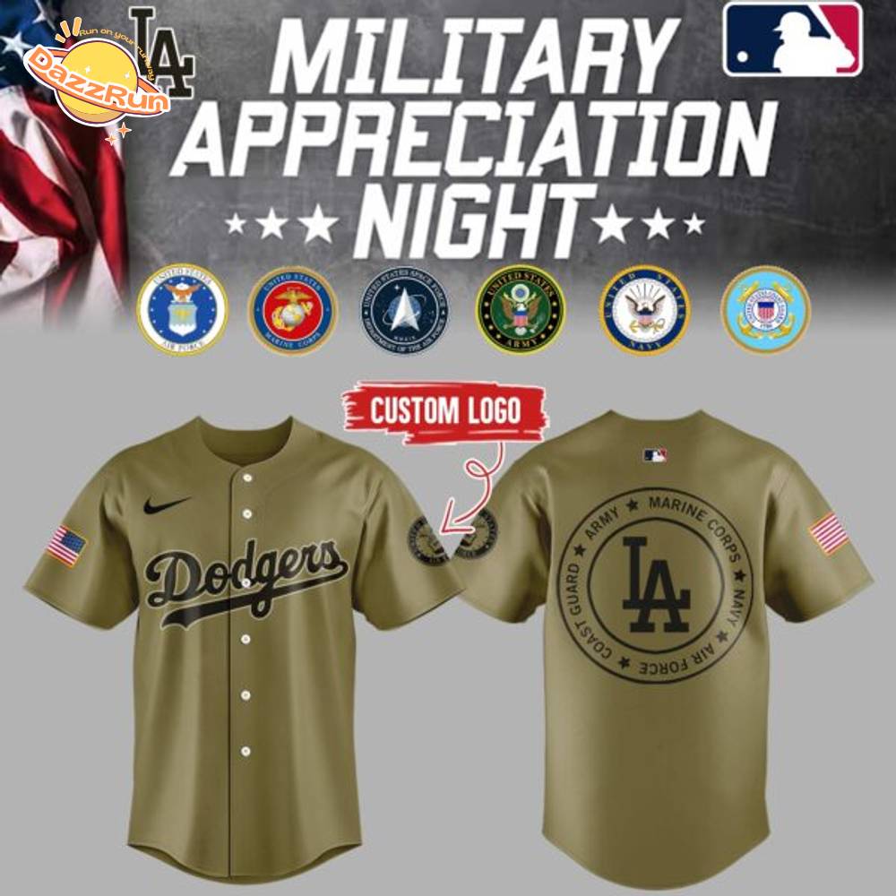 Limited Edition Dodgers x Military Appreciation Night Custom Logo 2025 Baseball Jersey Limited Edition Dodgers x Military Appreciation Night Custom Logo 2025 Baseball Jersey